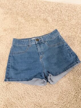 SO High-Waist Blue Denim Shorts, Size 3